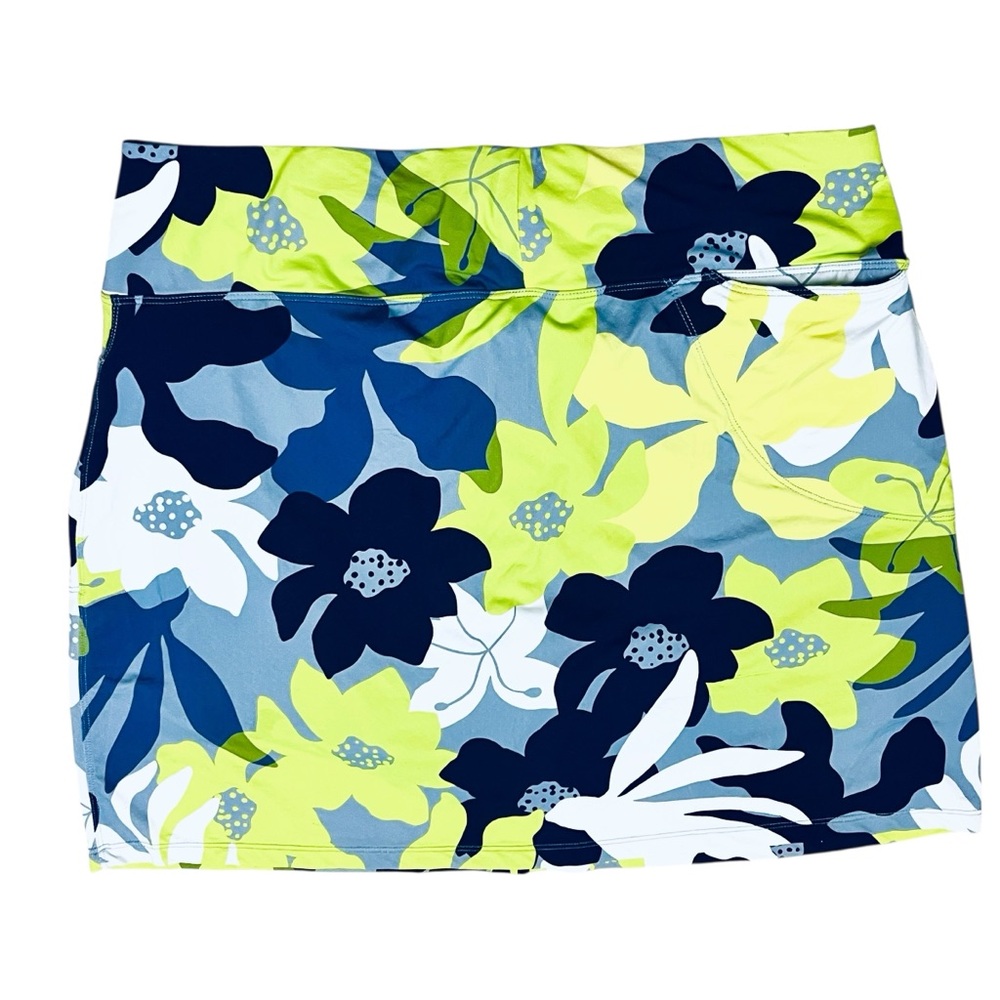 Tribal Sport Activewear Skirt Skort Tropical Floral Pull On Pockets Sz L - Picture 5 of 12